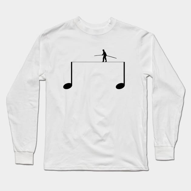 Walk on a musical note Long Sleeve T-Shirt by DarkoRikalo86